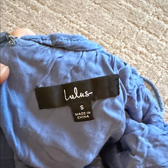 Lulu's Downright Daring Blue Backless Tiered Dress - Picture 4 of 4